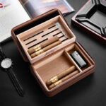 Cowhide Cedar Cigar Humidor - Image 4