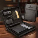 Leather Travel Cigar Case Set