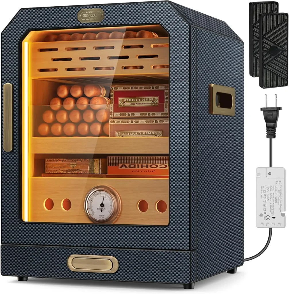 Tabletop Electric Cigar Humidor with Lighting Control