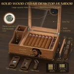 Luxury Cigar Humidor mit Luftbefeuchter und digitalem Hygrometer