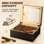 Premium Wooden Cigar Humidor With Glass Top