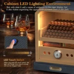 Tabletop Electric Cigar Humidor with Lighting Control