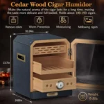 Tabletop Electric Cigar Humidor with Lighting Control