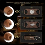 Luxury Cigar Humidor mit Luftbefeuchter und digitalem Hygrometer