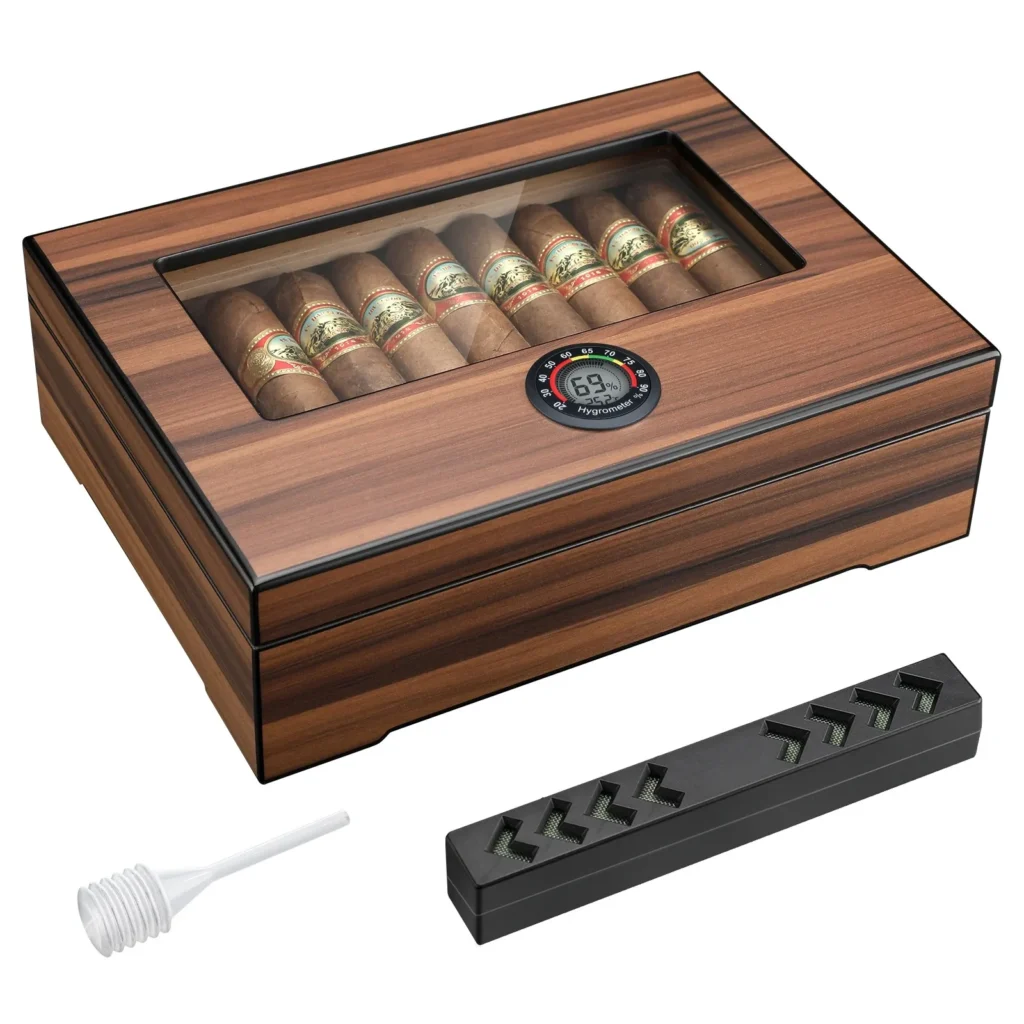Cedar Wood Cigar Box With Divider
