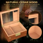 Cedar Wood Desktop Cigar Case with